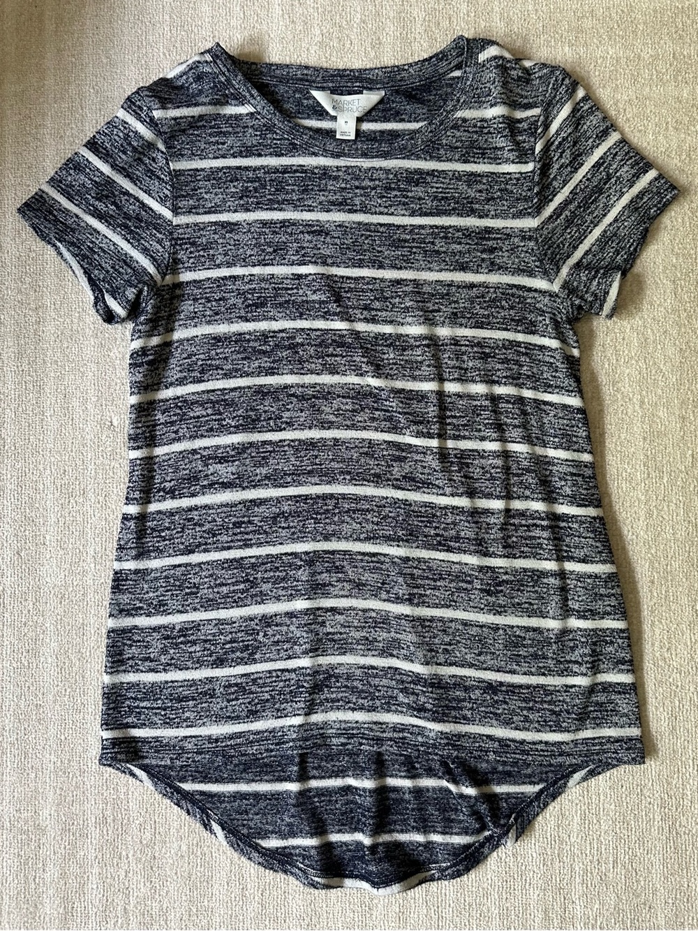Striped Short Sleeve Oversized Tee